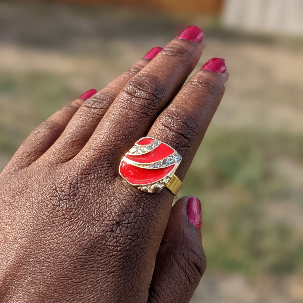 3 for $30 NWOT Ring - Red Square Style